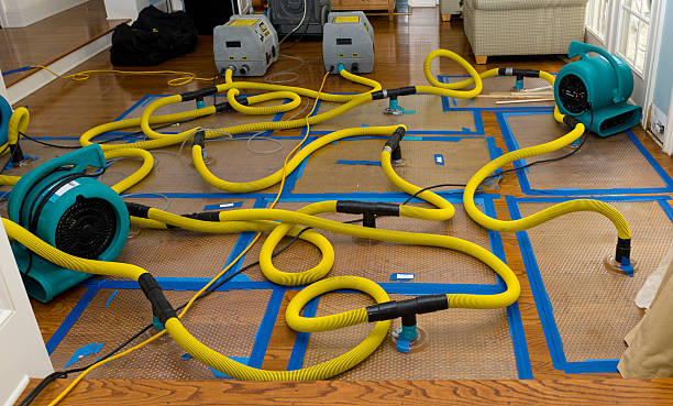 Professional Storm Water Damage Restoration technician working in Stoutsville, OH